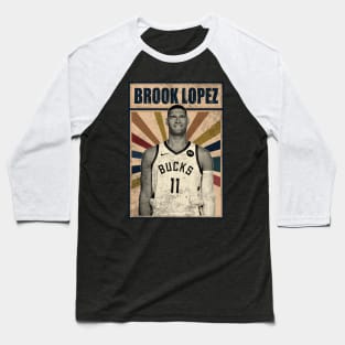 Milwaukee Bucks Brook Lopez Baseball T-Shirt